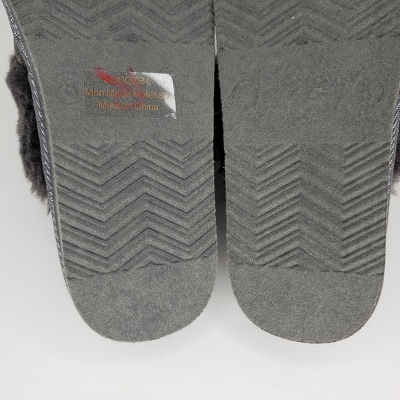 Corky Snooze Slippers Metallic Gray Distressed Slipper sz 6 Cute Comfy Warm Soft - Picture 8 of 9
